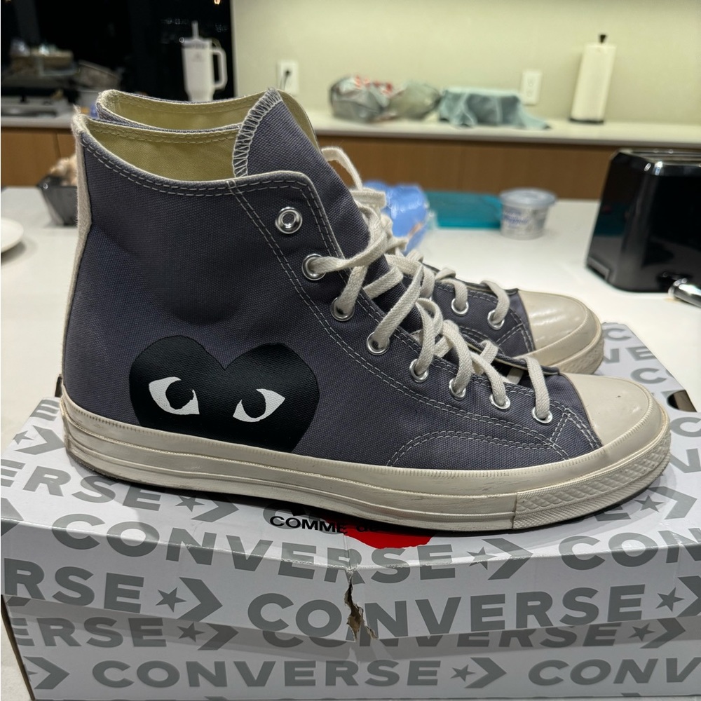 Converse chuck 70 CDG HI Men’s size 12 Steel Grey Black Comme de Garçons 171847C